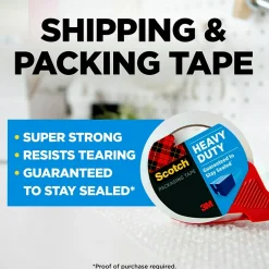 Discount Scotch Heavy Duty Shipping Packaging Tape, 1.88 in x 38.2 yds., 2 Pack (3850S-21RD-3GC)