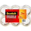 Online Scotch Long Lasting Storage Packing Tape, 1.88" x 54.6 yds., Clear, 6/Pack (3650-6)