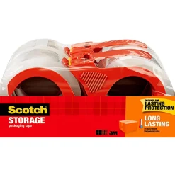 Outlet Scotch Moving & Storage Packing Tape with Dispenser, 1.88" x 38.2 yds., Clear, 4/Pack (3650S-4RD)