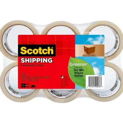 New Scotch Packing Tape, 1.88" x 49.6 yds., Clear, 6/Pack (3750G6)