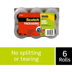 Clearance Scotch Sure Start Packing Tape, 1.88
