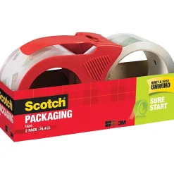 New Scotch Sure Start Packing Tape with Dispenser, 1.88