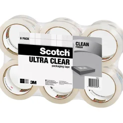 Scotch Ultra Clear Mailing Packaging Tape, 1.88