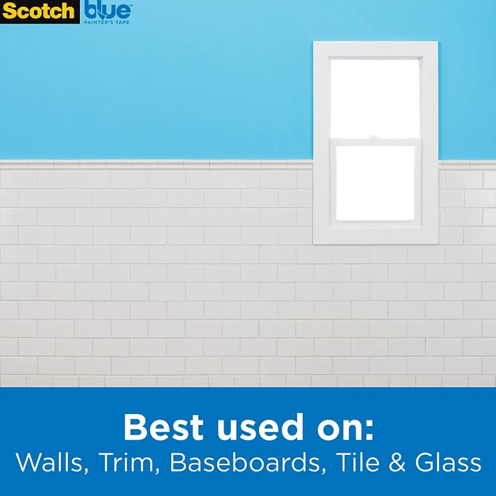 Hot ScotchBlue Sharp Lines 1.88" x 60 yds. Medium Painter Tape, Blue (2093-48EC)