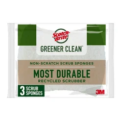 Greener Clean Scrub Sponge, Tan, 3/Pack (97033)<Scotch-Brite Online