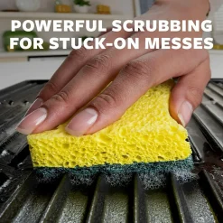 Heavy Duty Sponge with Scrubber, Green/Yellow, 3 Sponges/Pack (HD3)<Scotch-Brite Outlet