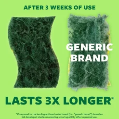 Heavy Duty Sponge with Scrubber, Green/Yellow, 3 Sponges/Pack (HD3)<Scotch-Brite Outlet