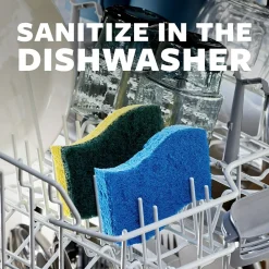 Heavy Duty Sponge with Scrubber, Green/Yellow, 3 Sponges/Pack (HD3)<Scotch-Brite Outlet