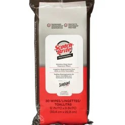 Stainless Steel Hood Degreaser Wipes, 30/Pack, 6 Packs/Case (SS-WIPES)<Scotch-Brite Online