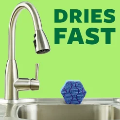 Stay Fresh Non-Scratch Scrubbers, Blue, 2 Sponges/Pack (SDA-2)<Scotch-Brite New