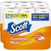 Comfort Plus Mega Toilet Paper, 1-ply, White, 462 Sheets/Roll, 36 Rolls/Case (54262)<Scott New