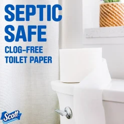 Comfort Plus Mega Toilet Paper, 1-ply, White, 462 Sheets/Roll, 36 Rolls/Case (54262)<Scott New