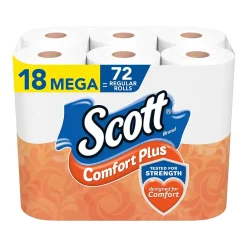 Comfort Plus 1-Ply Standard Toilet Paper, White, 462 Sheets/Roll, 18 Rolls/Case (54258)<Scott Sale