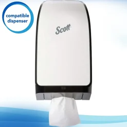 Cotton Z-Fold Toilet Paper, 2-ply, White, 250 Sheets/Pack, 36 Packs/Carton (48280)<Scott Discount