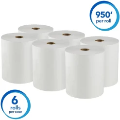 Scott Essential High Capacity Hardwound Paper Towels, 1-Ply, 6 Rolls/Carton (02000)