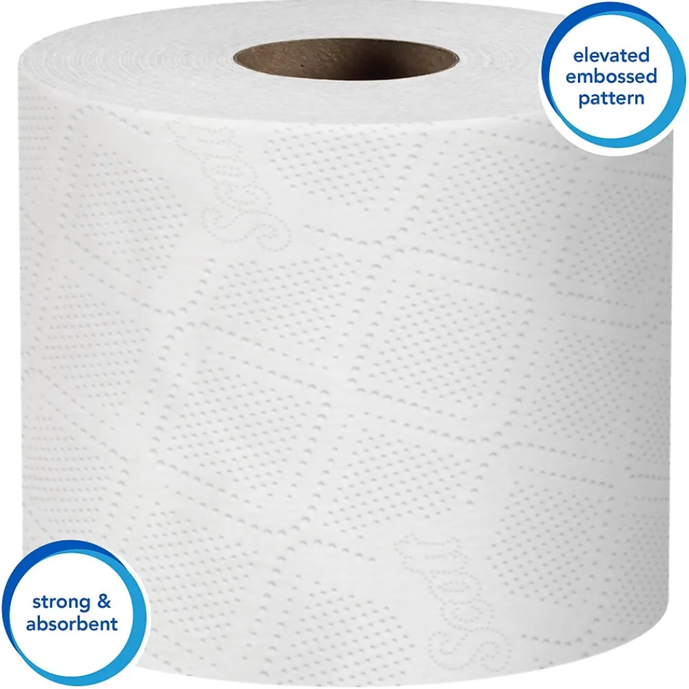 Essential 1-Ply Standard Toilet Paper, White, 1210 Sheets/Roll, 80 Rolls/Carton (05102)<Scott New