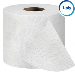 Essential 1-Ply Standard Toilet Paper, White, 1210 Sheets/Roll, 80 Rolls/Carton (05102)<Scott New