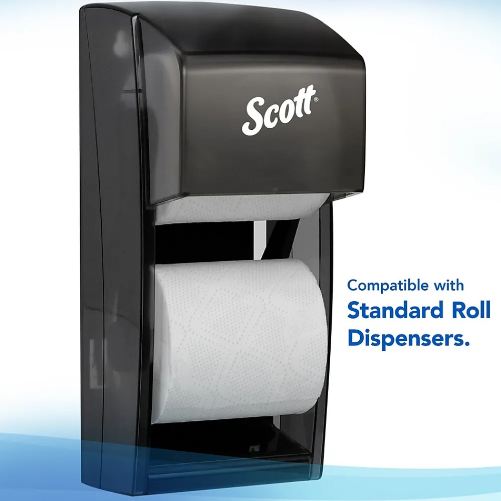Essential 1-Ply Standard Toilet Paper, White, 1210 Sheets/Roll, 80 Rolls/Carton (05102)<Scott New