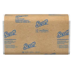Scott Essential Recycled C-Fold Paper Towels, 1-ply, 200 Sheets/Pack, 9 Packs/Carton (03623)