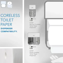 Essential Recycled Coreless Toilet Paper, 2-ply, White, 1000 Sheets/Roll, 36 Rolls/Case (04007)<Scott