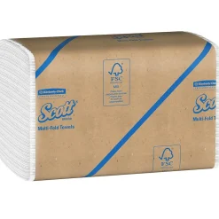 Scott Essential Recycled Multifold Paper Towels, 1-ply, 250 Sheets/Pack, 16 Packs/Carton (01807)