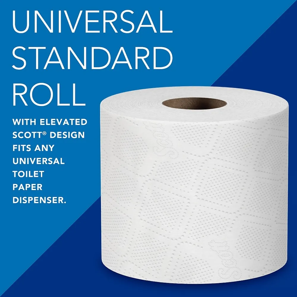 Essential Recycled Toilet Paper, 2-ply, White, 473 Sheets/Roll, 80 Rolls/Case (13217)<Scott New