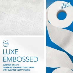 Essential Recycled Toilet Paper, 2-ply, White, 473 Sheets/Roll, 80 Rolls/Case (13217)<Scott New