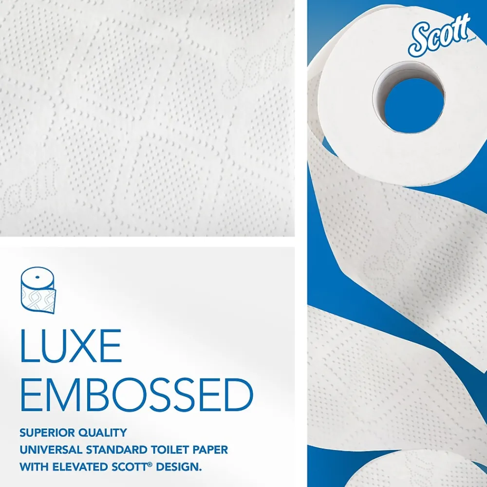 Essential Recycled Toilet Paper, 2-ply, White, 473 Sheets/Roll, 80 Rolls/Case (13217)<Scott New