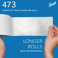 Essential Recycled Toilet Paper, 2-ply, White, 473 Sheets/Roll, 80 Rolls/Case (13217)<Scott New