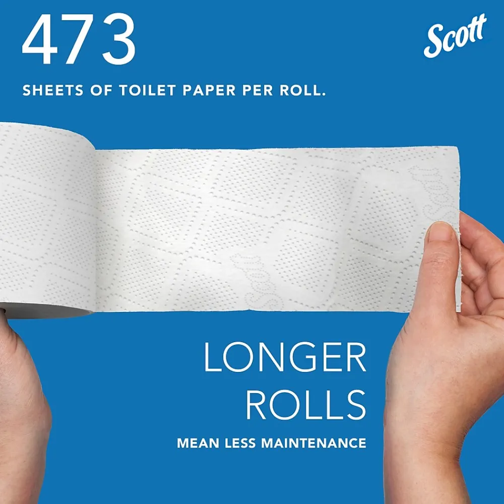 Essential Recycled Toilet Paper, 2-ply, White, 473 Sheets/Roll, 80 Rolls/Case (13217)<Scott New