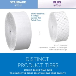 Essential Recycled Coreless Toilet Paper, 1-ply, White, 12 Rolls/Case (07005)<Scott Discount