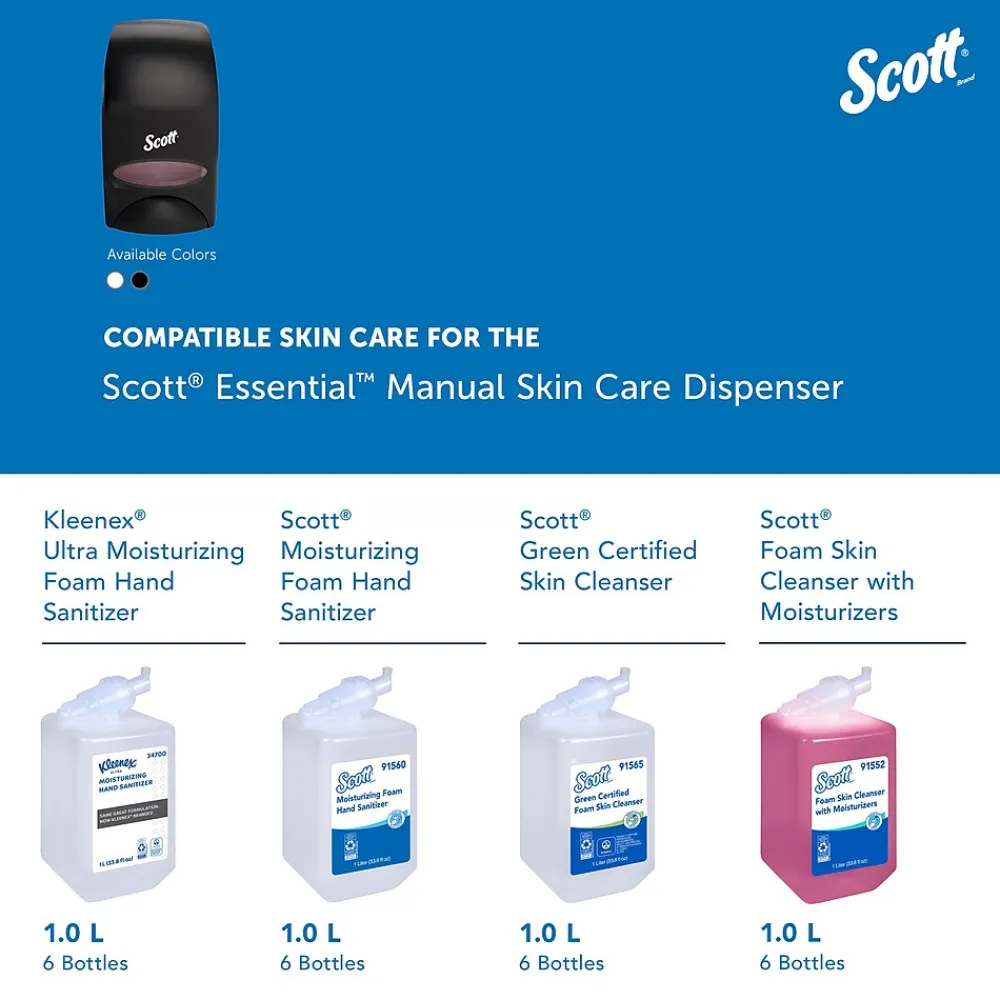 Essential Wall Mounted Hand Soap/Hand Sanitizer Dispenser, Black (KCC 92145)<Scott Discount