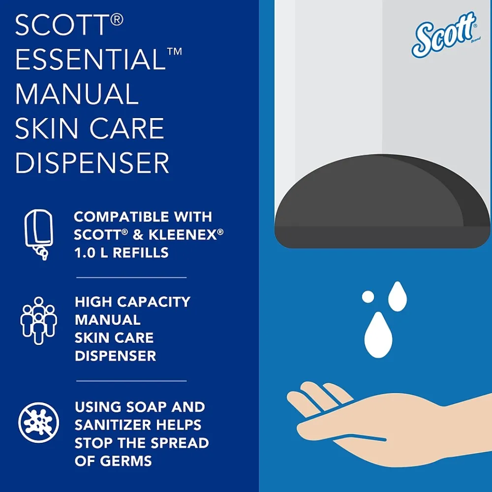 Essential Wall Mounted Hand Soap/Hand Sanitizer Dispenser, Black (KCC 92145)<Scott Discount
