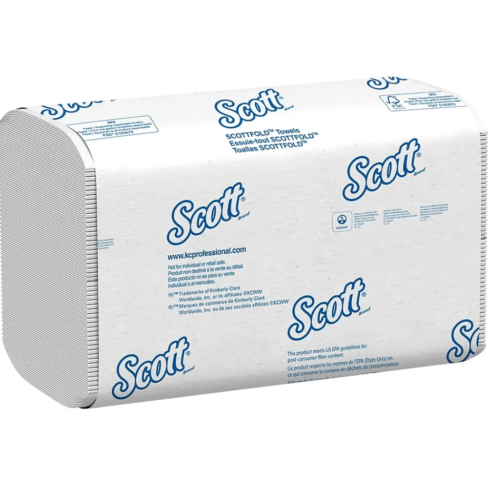Scott Pro Recycled Multifold Paper Towels, 1-ply, 175 Sheets/Pack (01980)
