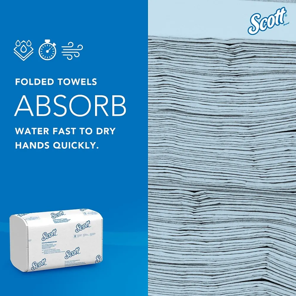 Scott Pro Recycled Multifold Paper Towels, 1-ply, 175 Sheets/Pack (01980)