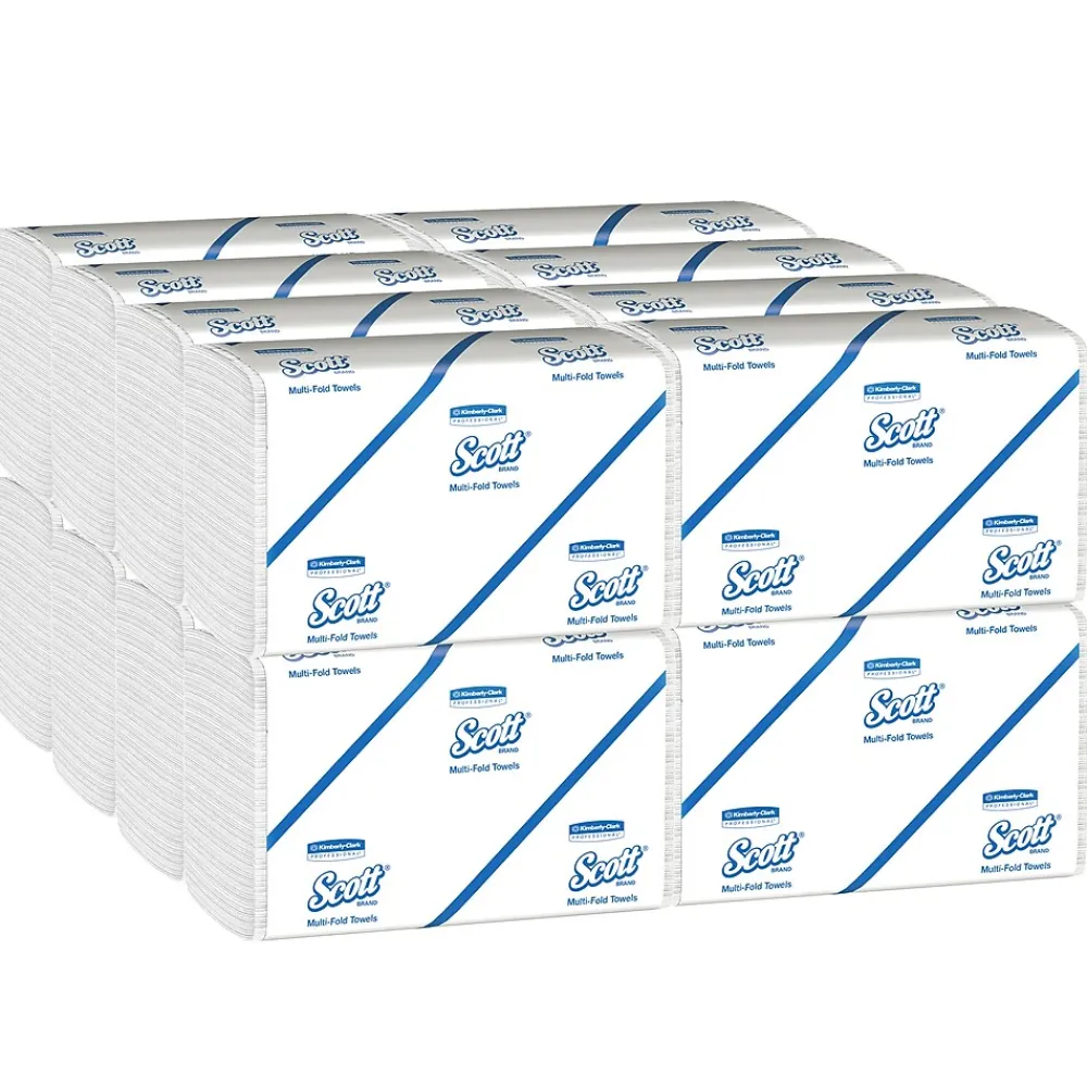 Scott Recycled Multifold Paper Towels, 1-ply, 250 Sheets/Pack, 16 Packs/Carton (8009)