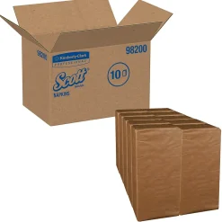 Scott Recycled Napkin, 2-ply, White, 300 Napkins/Pack, 10/Carton (98200)