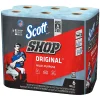 Shop Towels Original, 9.4" x 11", Blue, 55 Towels/Roll, 24 Rolls/Carton (75180CT)<Scott Outlet