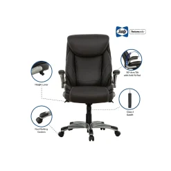 Office Chairs*Sealy Posturepedic Axel Swivel Executive Office Chair, Dark Grey (64626)