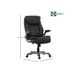 Office Chairs*Sealy Posturepedic Axel Swivel Executive Office Chair, Dark Grey (64626)