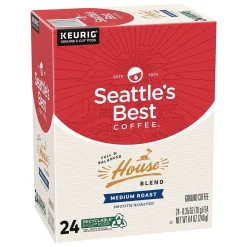 Seattle's Best Coffee House Blend Keurig® K-Cup® Pods, Medium Roast, 24/Box (SBK30189)