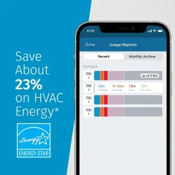 Emerson Sensi Touch 2 Smart Programmable Wi-Fi Thermostat, Works with Alexa, Black Beveled Edge (ST76)