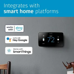 Emerson Sensi Touch 2 Smart Programmable Wi-Fi Thermostat, Works with Alexa, Black Beveled Edge (ST76)