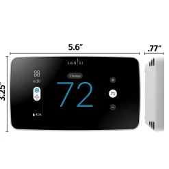 Emerson Sensi Touch 2 Smart Programmable Wi-Fi Thermostat, Works with Alexa, White Beveled Edge (ST76W)