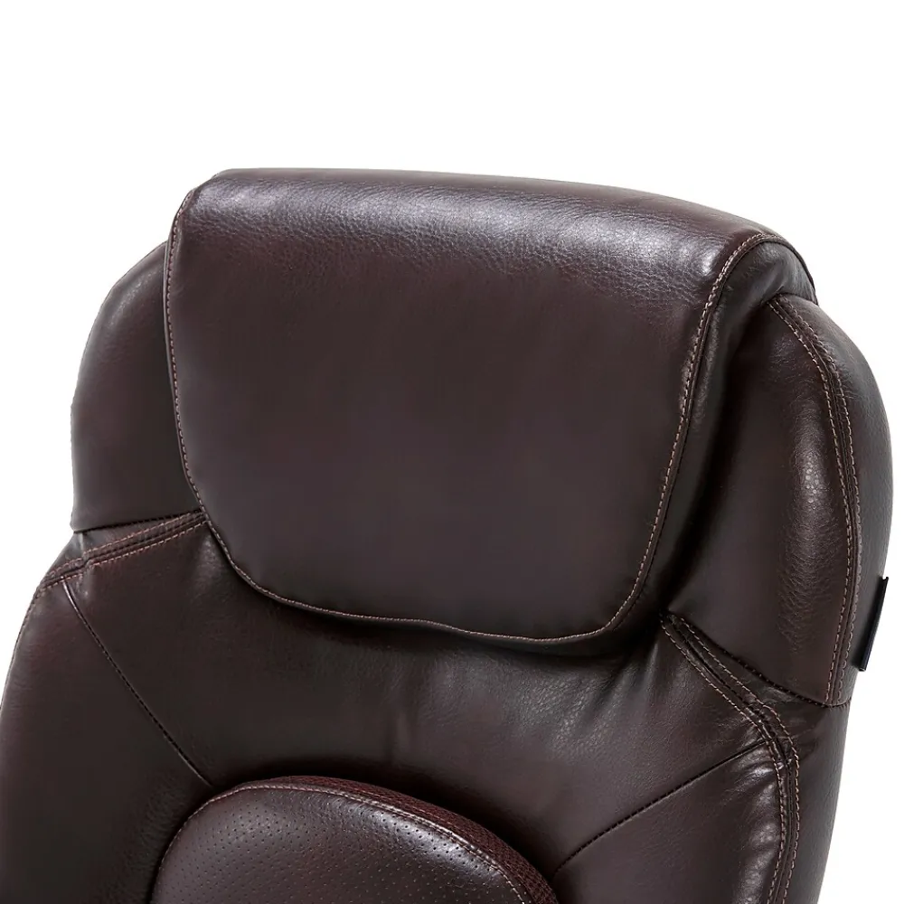 Office Chairs*Serta Back in Motion Bonded Leather Executive Office Chair, Frye Chocolate (44187)