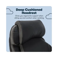 Office Chairs*Serta Big & Tall Ergonomic Bonded Leather Swivel Executive Chair, Black (44954)