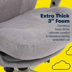 Ergonomic Chairs*Serta Claremont Ergonomic Fabric Swivel Executive Chair with Back in Motion Technology, (44186D) Light Gray