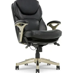 Ergonomic Chairs*Serta Claremont Ergonomic Leather Swivel Executive Chair with Back in Motion Technology, (CHR200006) Black