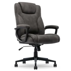 Office Chairs*Serta Comfort Eco Ergonomic Velvet Fabric Swivel Executive Chair, Brown (CCHR10006D)