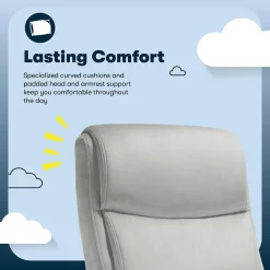 Office Chairs*Serta Comfort Ergo Ergonomic Velvet Fabric Swivel Executive Chair, Gray (CCHR10016C)